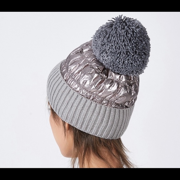 Pom Pom Puffer Hat - Picture 2 of 2